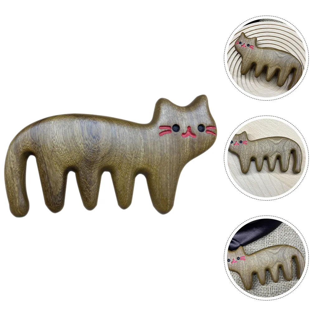 

Изысканная расческа для массажа из сандалового дерева ручной работы: деревянная расческа с резьбой для комфортного распутывания волос и расслабления в любое время