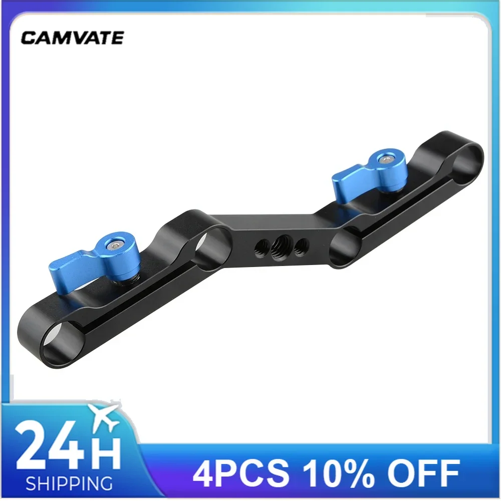 CAMVATE Aluminum Alloy Offset Z-Shape Railblock Clamp Bracket With For DSLR Camera Shoulder Mount Rig 15mm Rail Support System