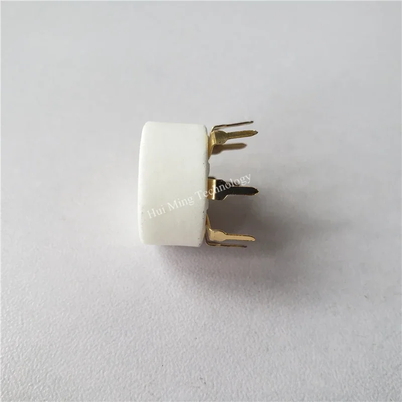 10pcs Ceramic Tube Socket 7 Pin Electrical Sockets Connectors GZC7-Y-B-G Gold-plated Seat Tube Holder 6J1 6Z4 6X4 6J4 Amplifier