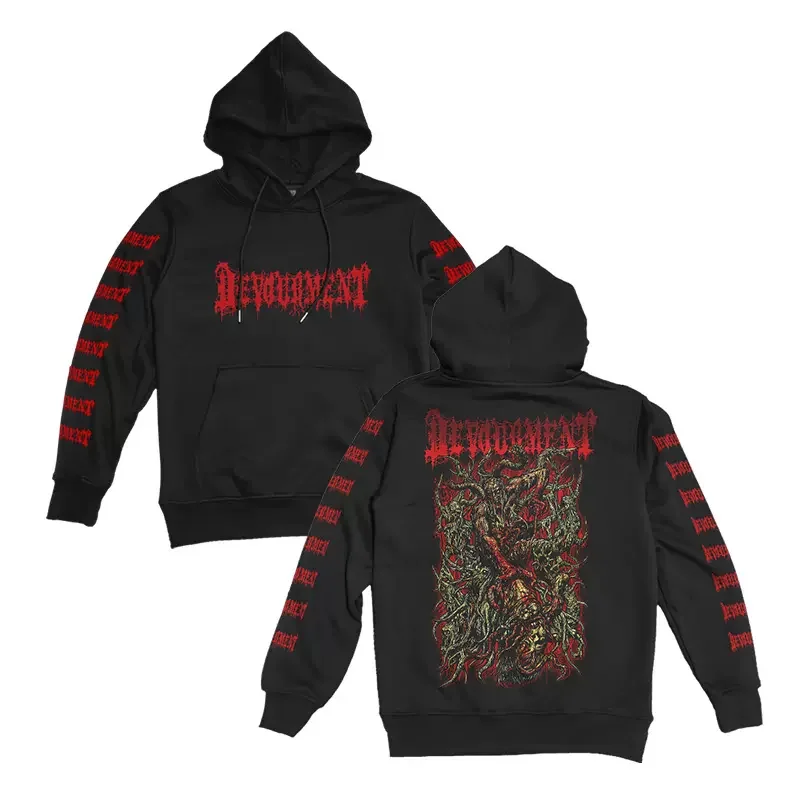 DEVOURMENT Hoodie Sweatshirts Mens Fashion Long Sleeve Hoody Tops Heavy Metal Hip Hop Streetwear Hooded Clothes