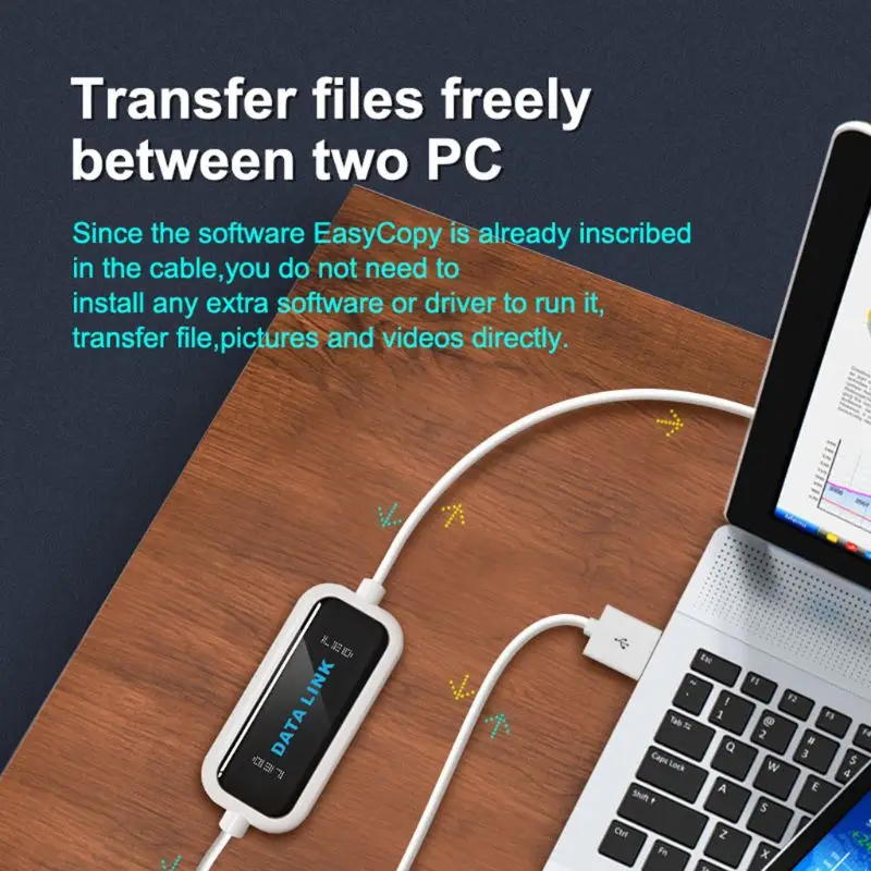 PC USB de alta velocidade para PC on-line compartilhar cabo de transferência de arquivos de link de dados conector de linha de cópia entre 2 computadores