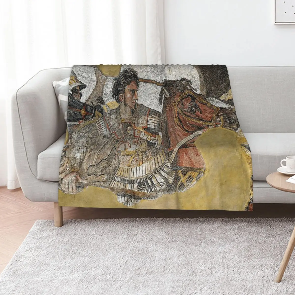 Alexander mosaic detail (HD) Throw Blanket Luxury Designer wednesday Thins blankets and throws Decorative Throw Blankets