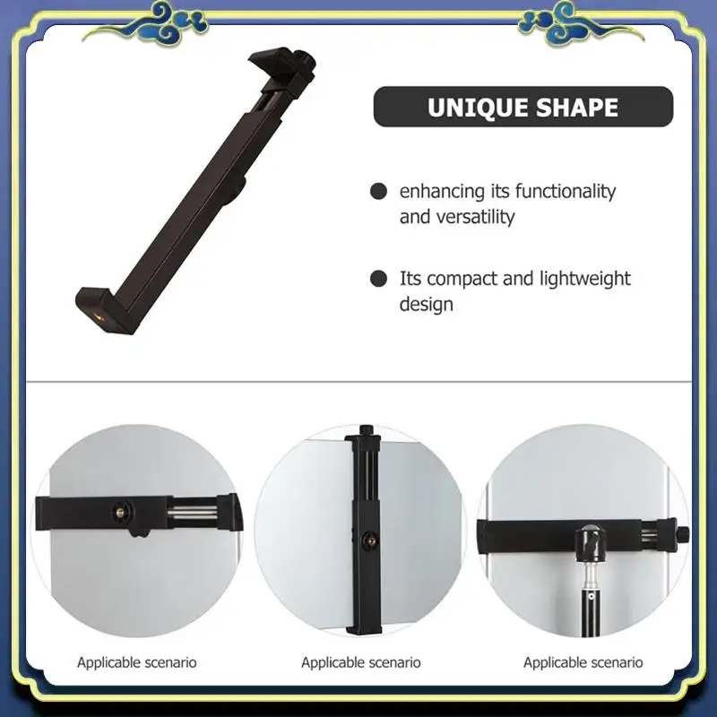 Portable Tablet Holder For Tripod Mount Adapter For Tablet Black Tablet Holder For Monopod Tablet Attachment For Tripod