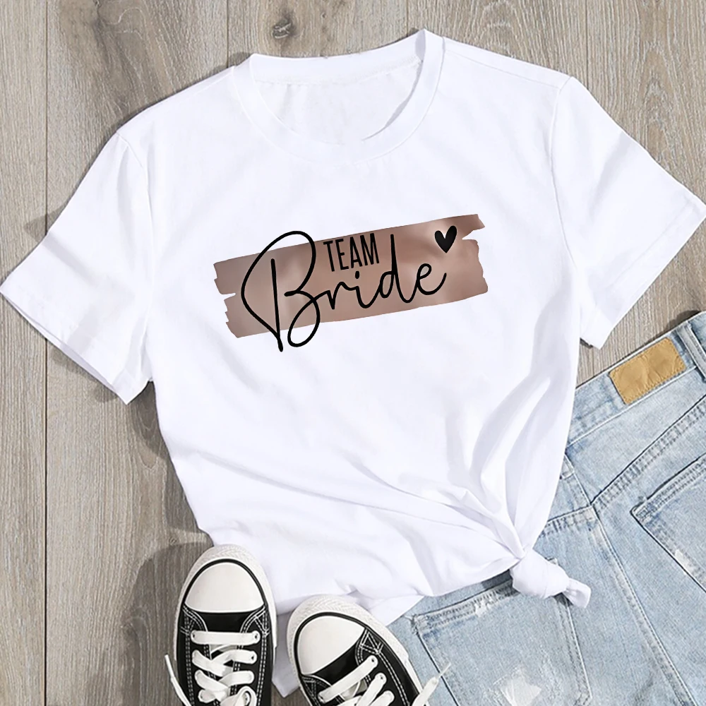 Addio al nubilato Team Bride T Shirt donna bride to be tshirt Wedding Party Ulzzang T-Shirt De La Mariee Evfj Hen Party top T-Shirt