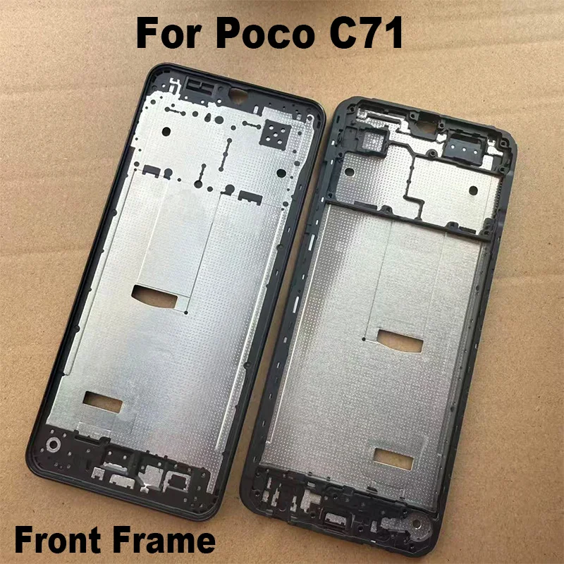 For Xiaomi Poco C71 Middle Frame Front Bezel Cover Chassis Housing Back Plate LCD Holder Replacement