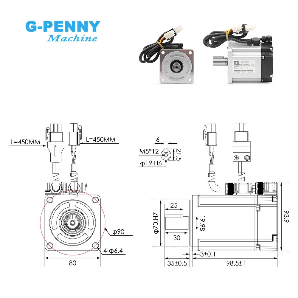 G-Penny & JMC 17 bitów 60gst 750w 200-240V 3000r/min 2.39N.m JAND7502-20B 80 jasm507230k z zestawami silnik AC Servo magnetycznych