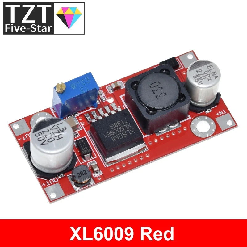 TZT Boost Buck DC-DC Adjustable Step Up Converter XL6009 Power Supply Module 20W 5-32V to 1.2-35V