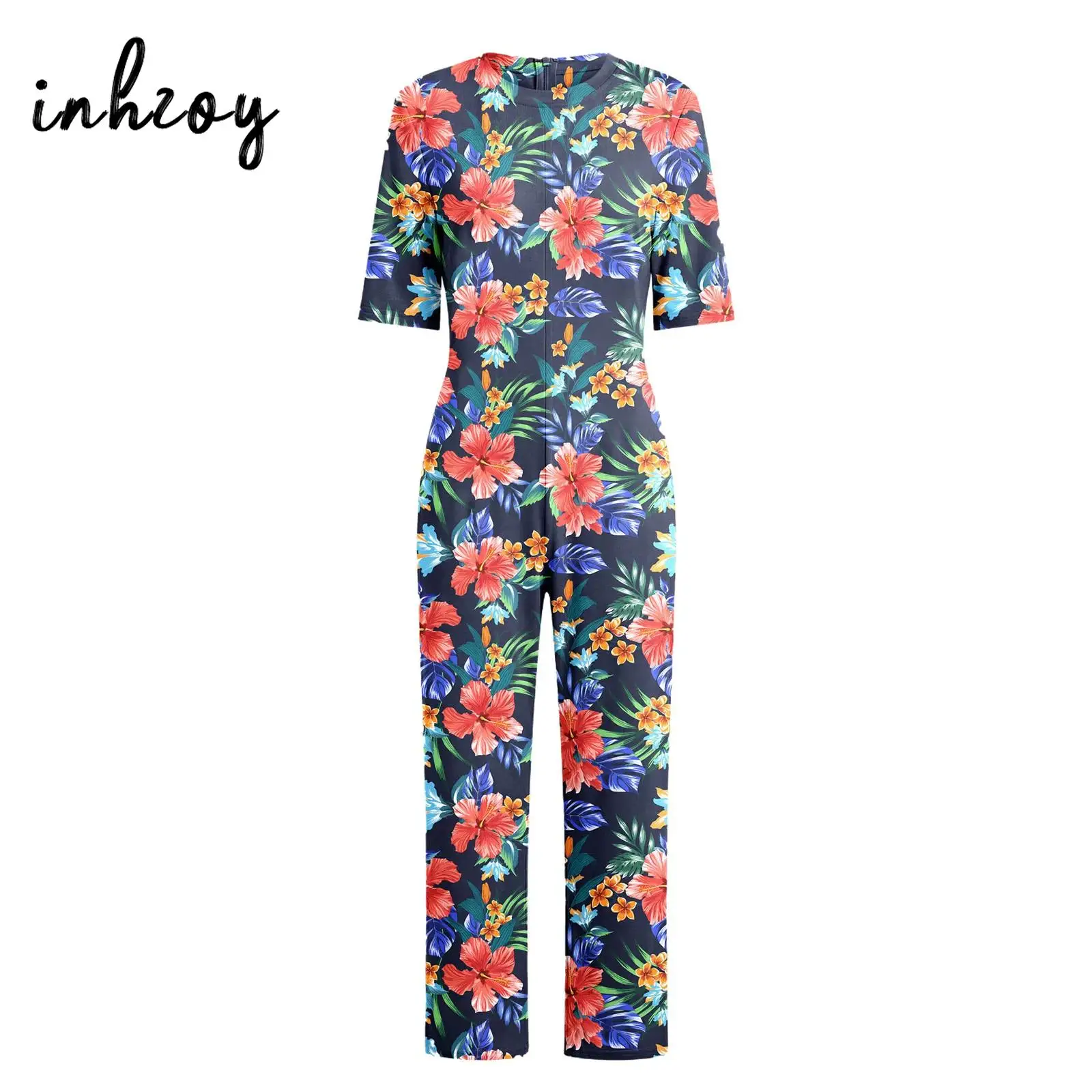 

Женский комбинезон для пожилых людей с коротким рукавом и цветочным принтом, для ухода за людьми с особыми потребностями и болезнью Альцгеймера