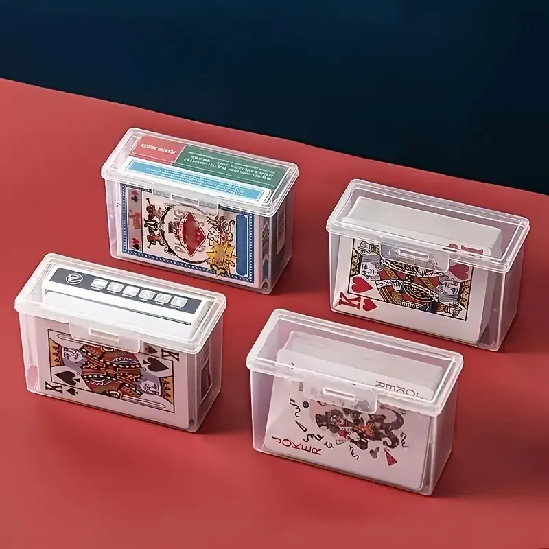 Playing Deck Card Storage Box High Capacity Playing Card Case Plastic Card Boxes for Trading Card Games Card Collector