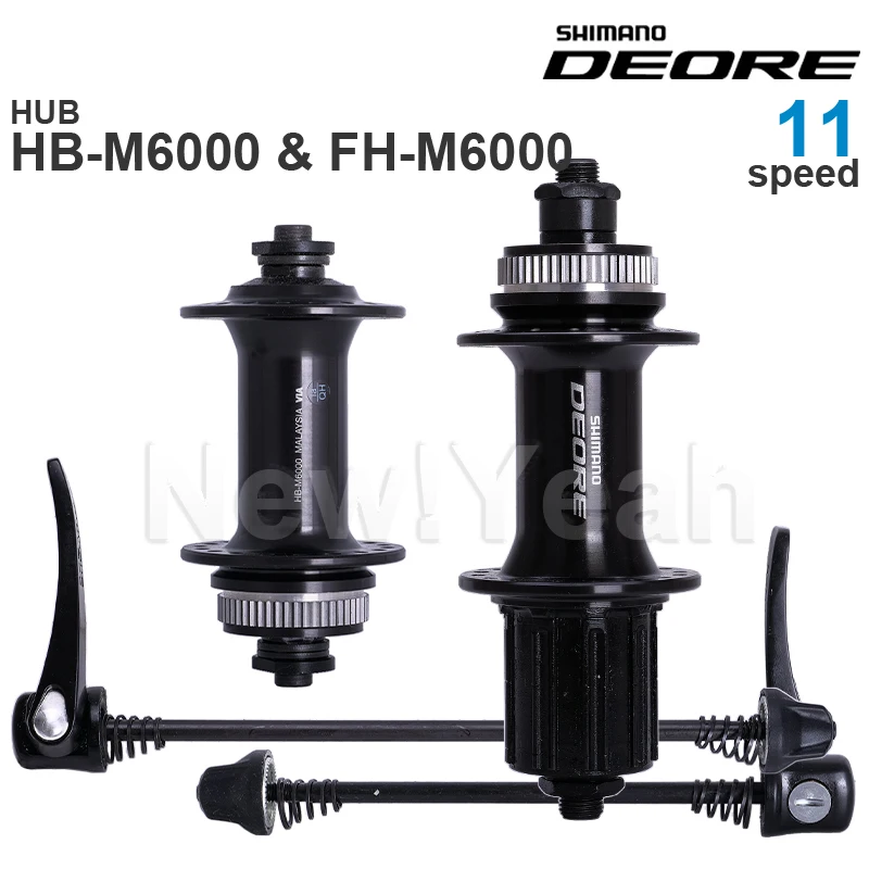 SHIMANO DEORE M6000 Disc Brake Front Hub HB-M6000 Rear FREEHUB FH-M6000 Quick Release 11-speed Original Parts