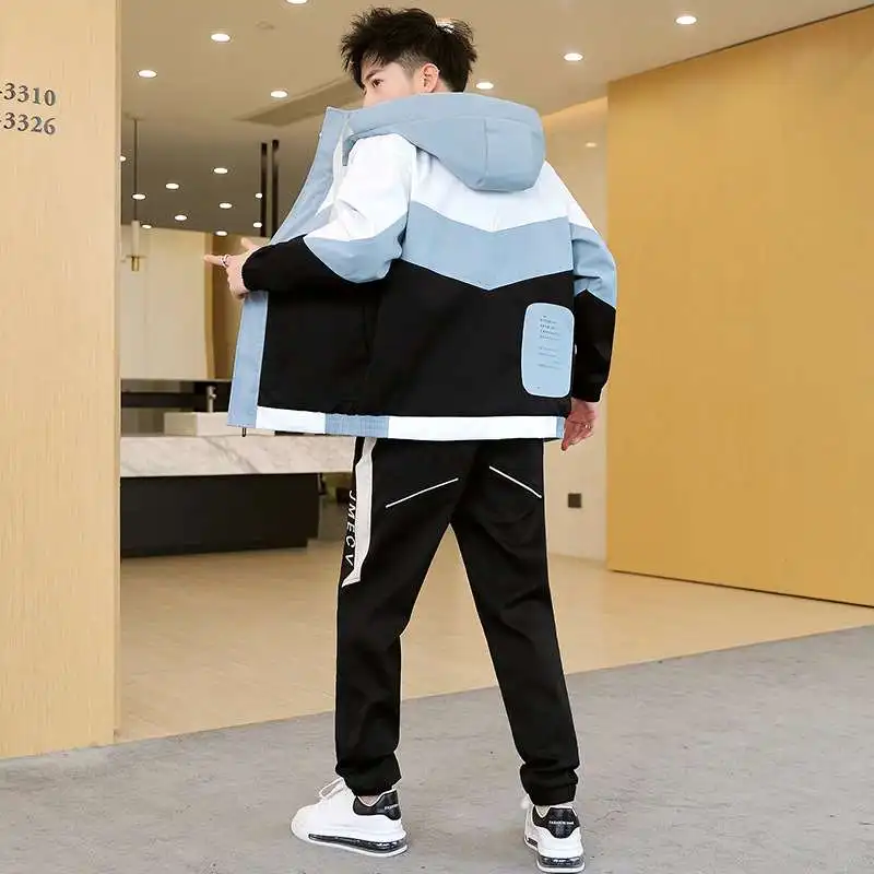 Autumn Men's 2-Piece Suit Jacket Casual Sportswear Long Sleeve Twopiece Coat Men's Fashion Comfortable Fit Autumn Jacket