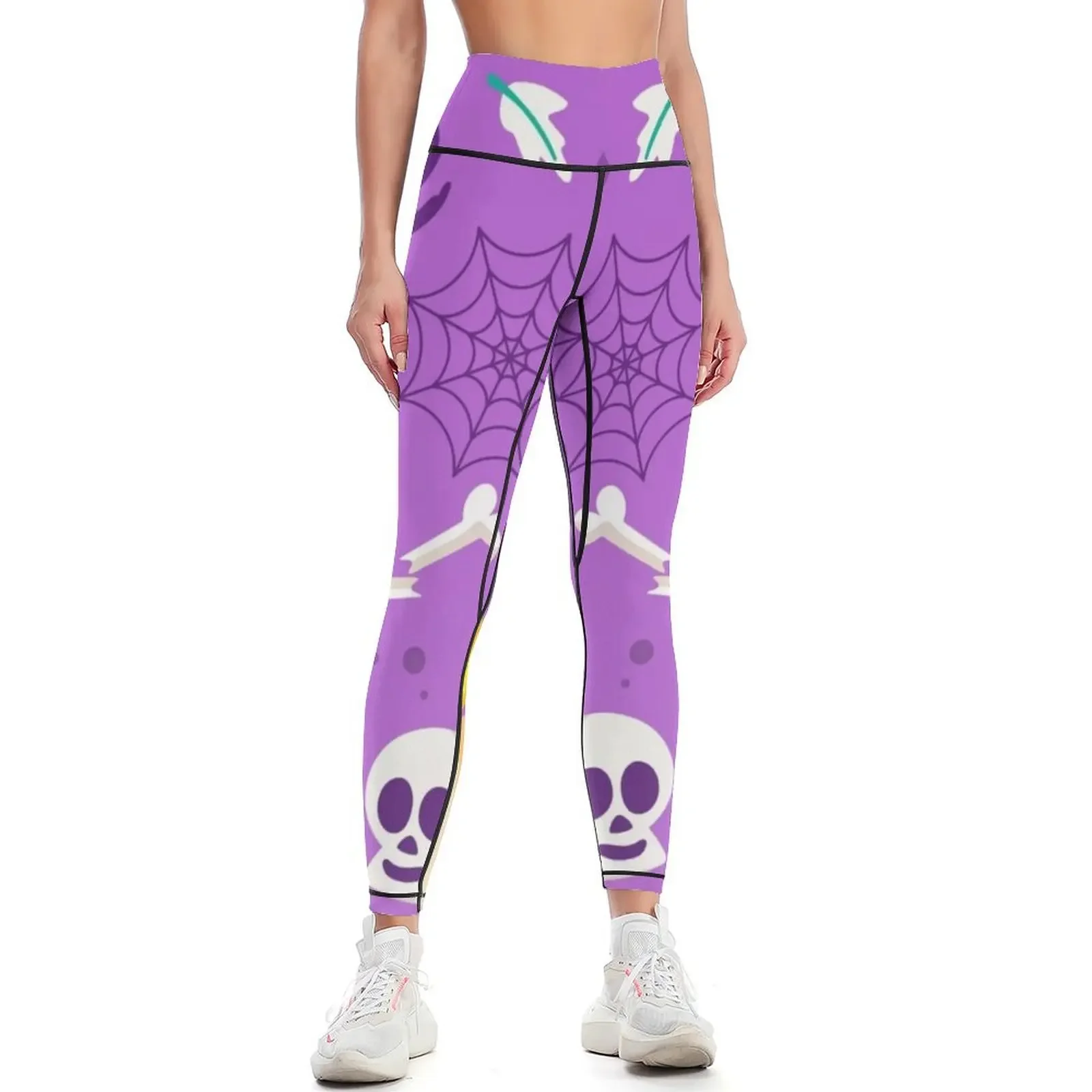 

Halloween Creepy Eyes And Witches Hat Candy Pattern Leggings exercise clothing for sports woman gym Womens Leggings