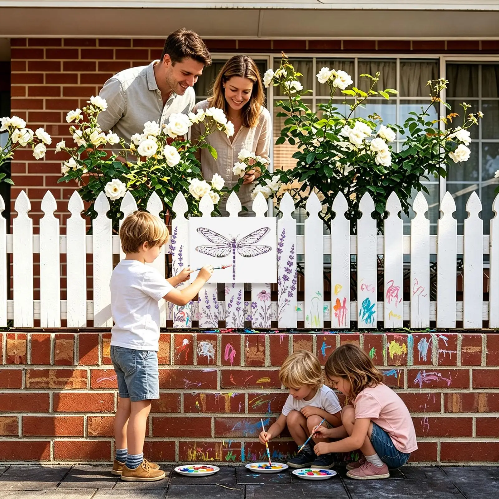Flower Wall Stencil Reusable DIY Glass Vase Decor Templates Garden Wall Templates For Artists Homeowners Renters Painters Home