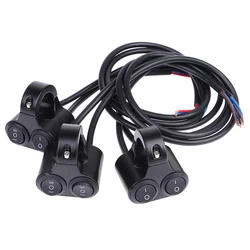 Aluminum Alloy 12V Motorcycle Handlebar Control Switch Dual Button Control Headlight Flasher Speaker Switch 2 Choice