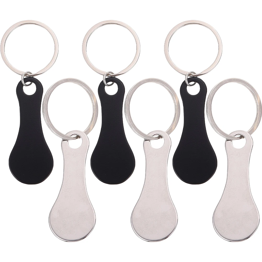 6/8/12Pcs Key Ring Metal Shopping Trolley Tokens Convenient Trolley Tokens Trolley Tokens Keyring Shopping Cart Token Solver