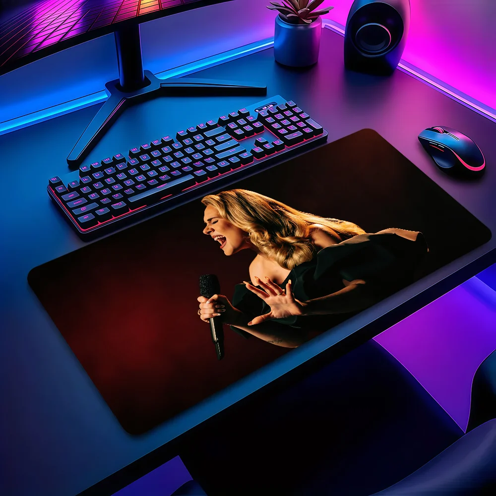 Singer Adele Mouse Pad Large Non-slip Lockedge Desktop Computer Desk Mat Keyboard Writing MousePad Office Gamer Fans Student
