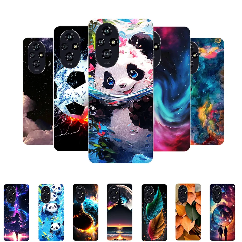 Case For Honor 200 Honor200 Lite 200Pro Cute Panda Shockproof Silicone Cover For Honor 200 Pro Bumper Honor200 Coque Fundas