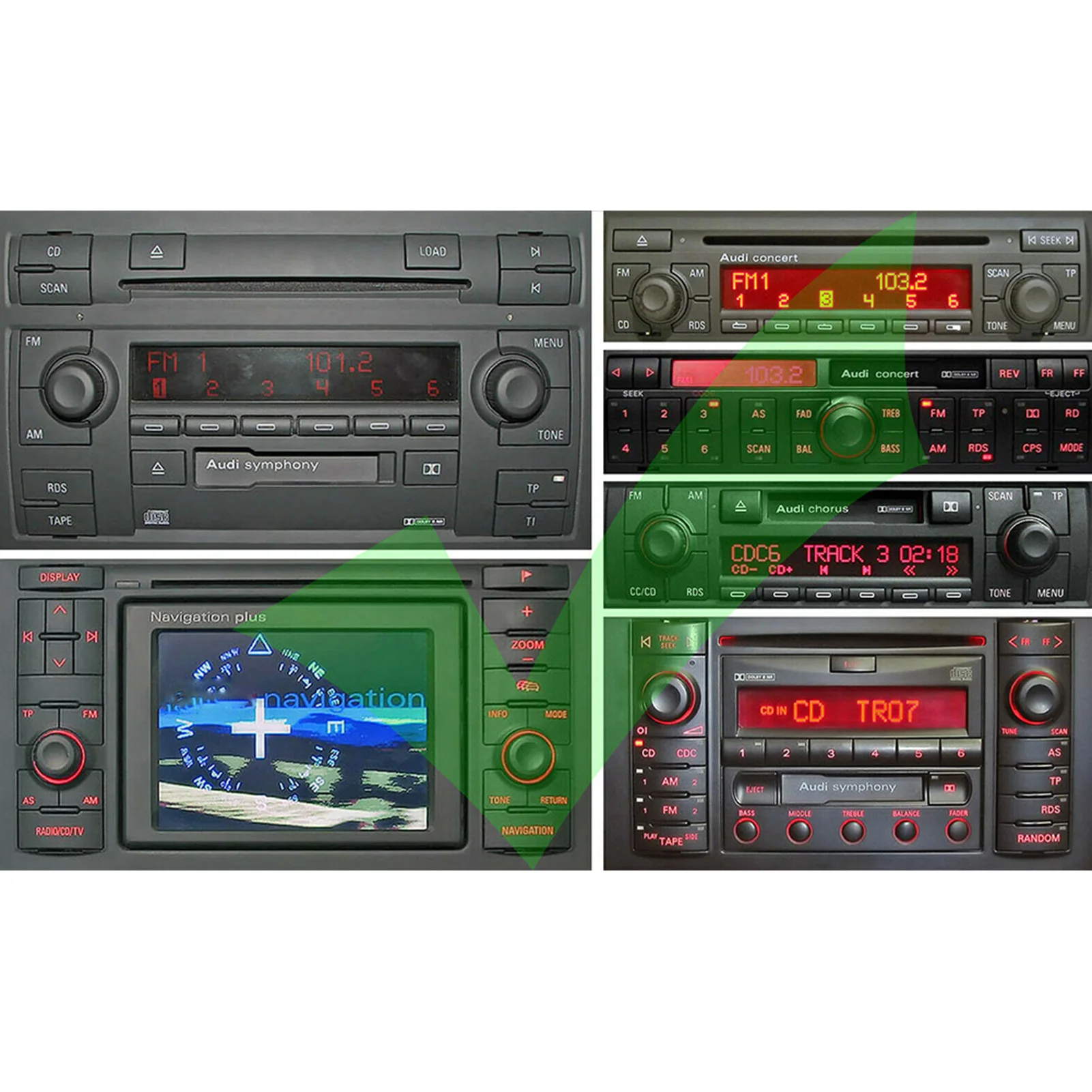 Car Stereo Adapter 20pin/8pin 5.0 Adapter Radio Connector Car Stereo Fits for VW A2 A3 8L 8P TT