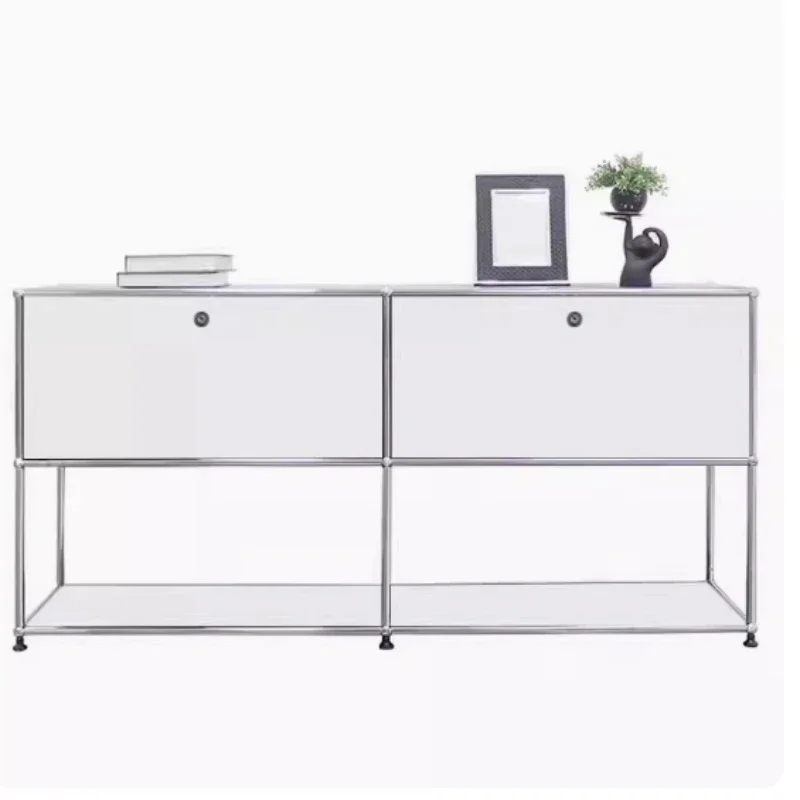 

Medieval TV Furniture in Stainless Steel, Simple Modern Storage, Combination of Modules, Side Dining Wardrobe, Living Room