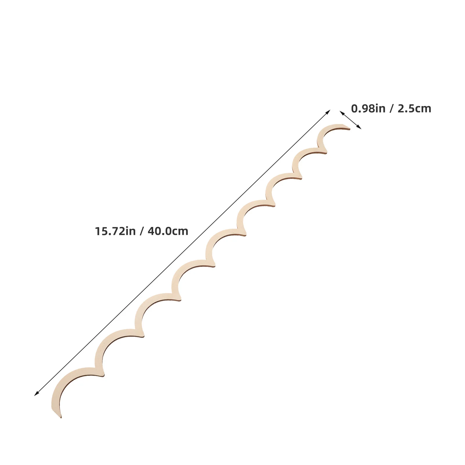 30 قطعة حواف حدود خشبية غير مكتملة لإطار نافذة باب الخزانة مشاريع يدوية ذاتية الصنع جدار ديكور شرائط الحرف اليدوية #4
