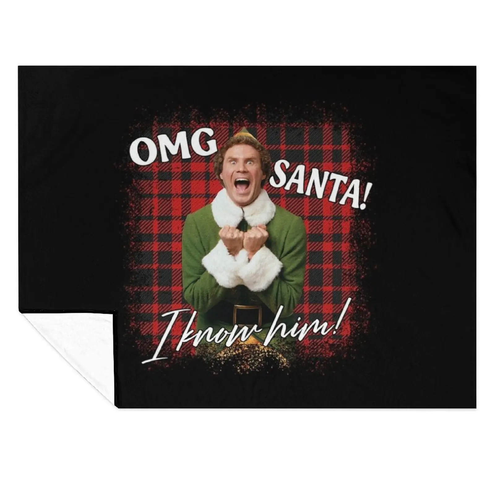 

OMG Santa! I know him! Throw Blanket for sofa Hair Single Bed Fashionable Blankets