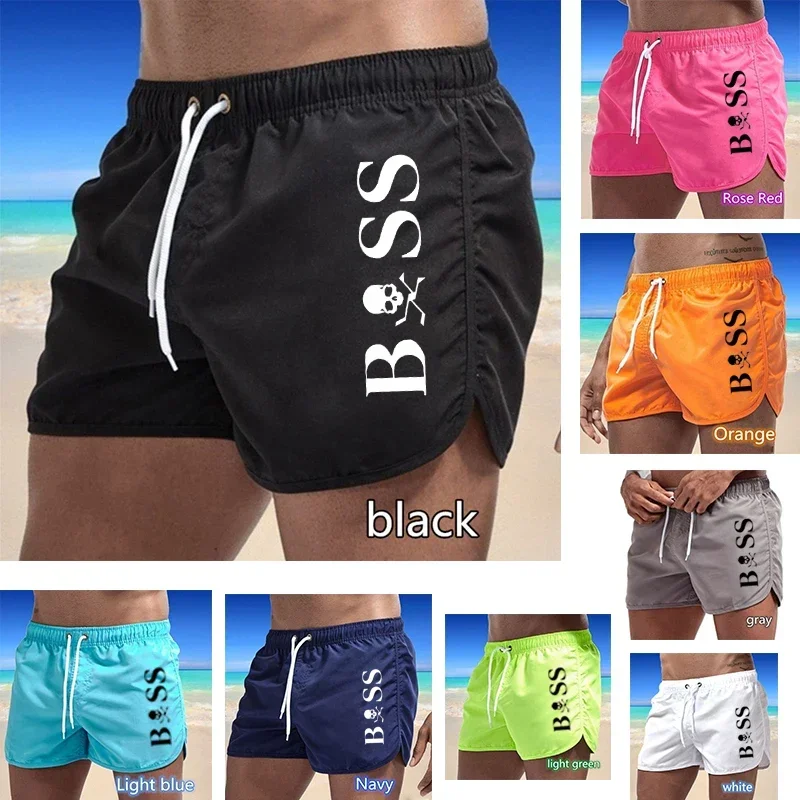 Men\'s beach shorts, sexy swimsuit, colorful swimsuit, surfing suit, informal quick drying sports pants, 2024