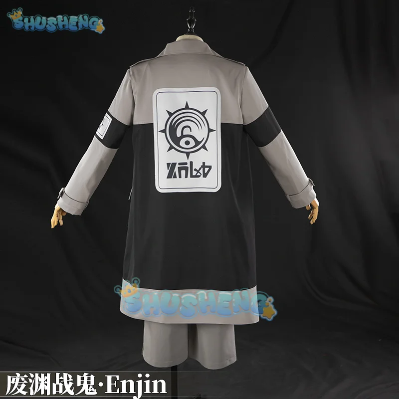 Anime Gachiakuta Enjin Cosplay Costume Uniform Earrings Choker Akuta Cleaners Halloween Party for Women Men Carnival Prop