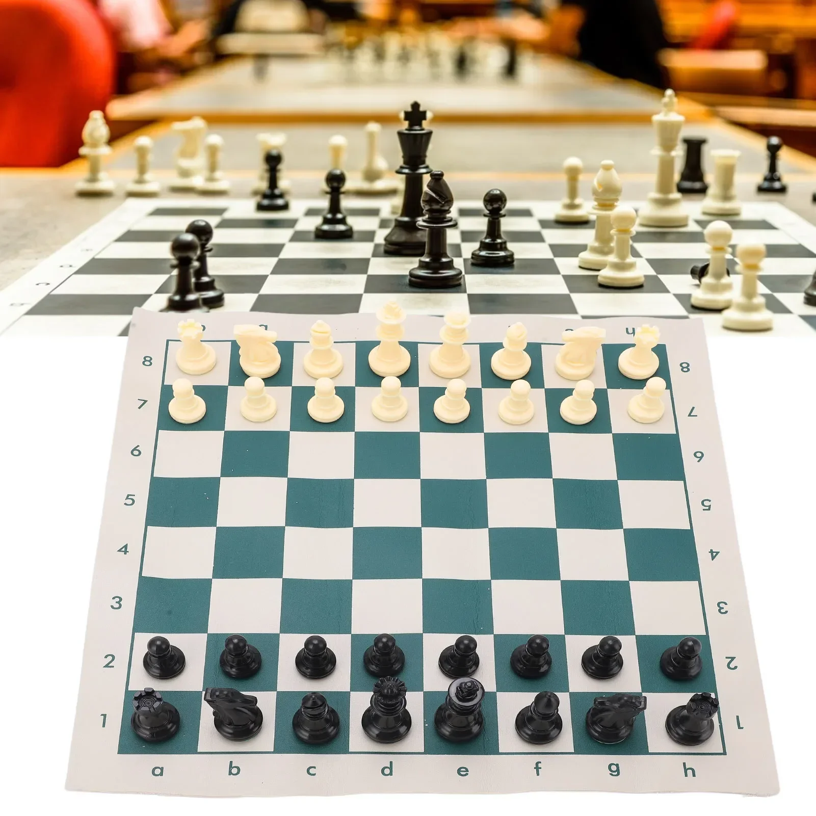 PVC Portable Chess Travel Portable Folding Chess Sets For Indoor/outdoor Play Relaxation with Storage Bag