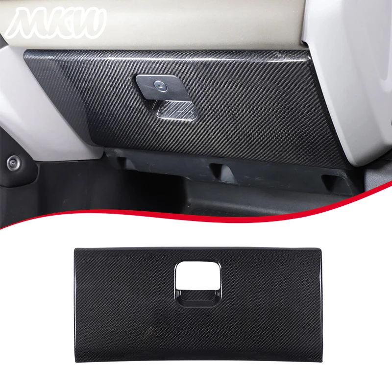 

Для Land Rover Defender 90 110 130 2020-2025 настоящее углеродное волокно автомобильный перчаточный ящик второго пилота декоративная панель аксессуары для салона автомобиля