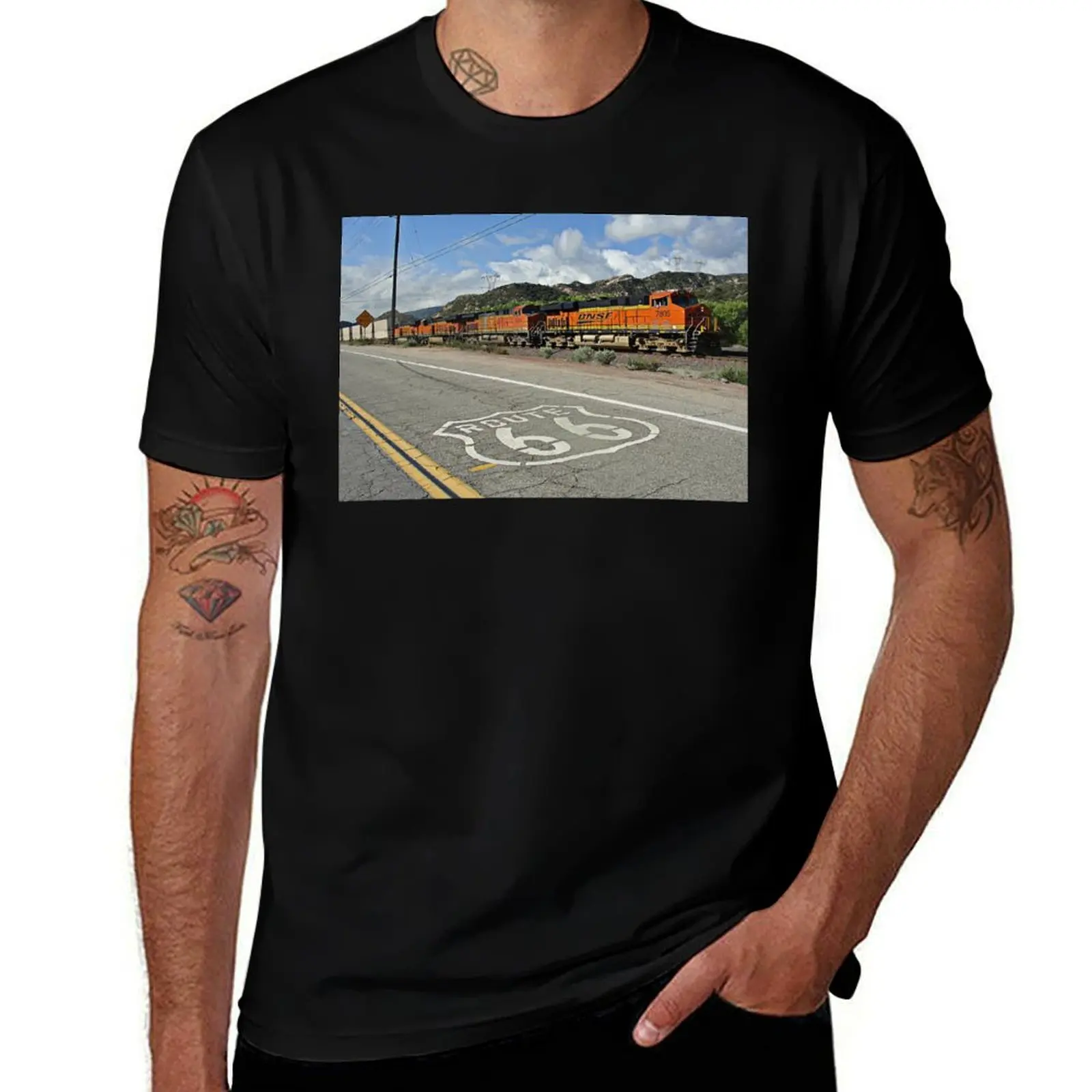 

BNSF # 7805 at Cajon Pass T-Shirt printed t shirts for man man t shirts graphic graphic t shirts for man T-Shirt