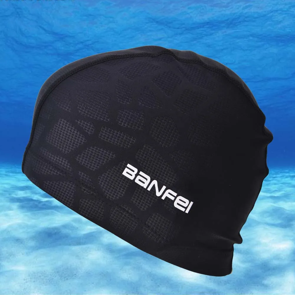 Long Hair Large Durable Waterproof Turban High Elastic Sports Fabric Unisex Swim Pool Hat Ear Protect Diving Hat Swimming Caps