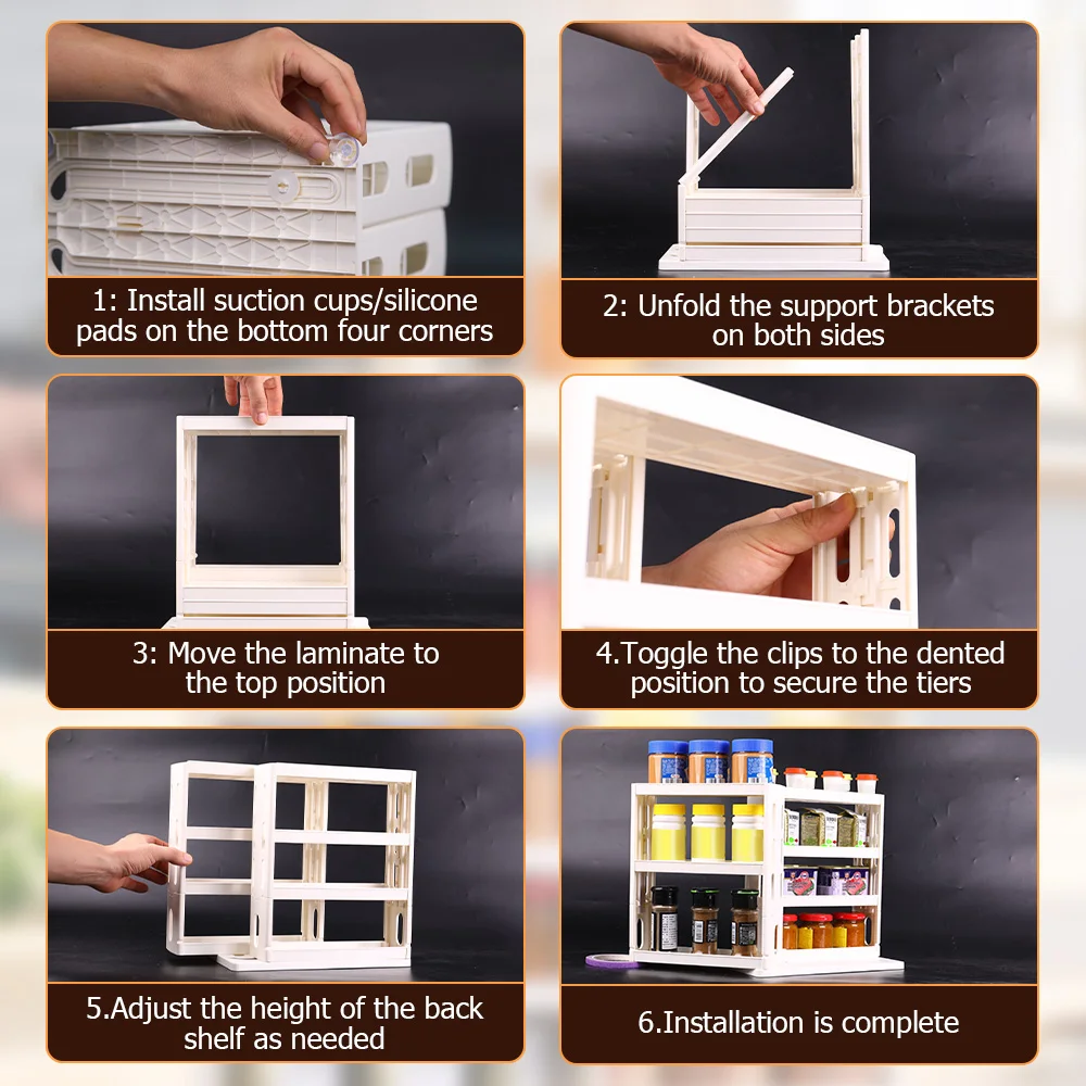 1 шт., трехэтажный шкаф-полка, вращающийся многослойный стеллаж для хранения и aranżacji для хранения добавок, сортировки косметических приправ