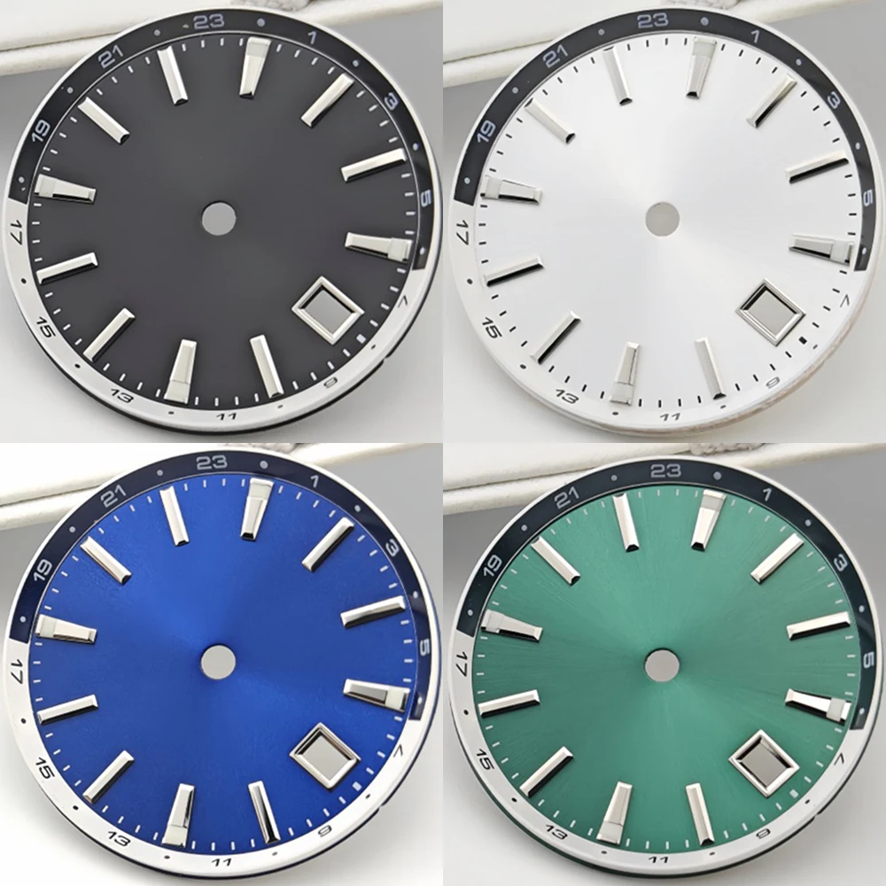 

Циферблат часов 32 мм для механизма NH34, ледяной синий светящийся циферблат, подходит для корпуса 44 мм, модифицированный циферблат, аксессуары