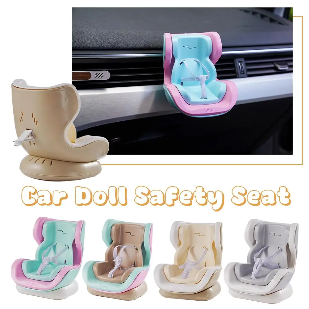 Puppenzubehör für Labubu Mini Plüsch-Autositz Sicherheitssitz mit Auto-Lüftungsornament Auto-Dekoration – Detail 5