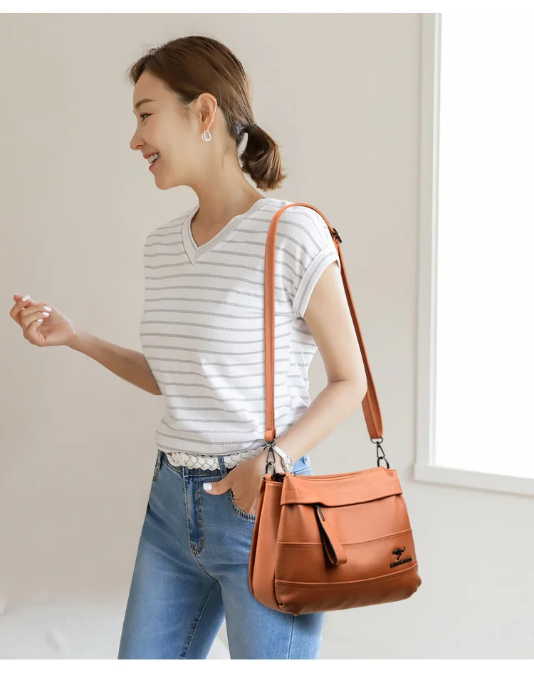 Pu Lederen Damestas Merk Designer Dames Handtas Portemonnees 2023 Luxe Vrouwelijke Schoudertas Grote Capaciteit Crossbody Tassen Zak