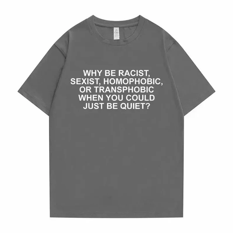 Why Be Racist Frank T-shirt Male Blond Hip Hop Trend Tshirt Ocean Hip-Hop Oversized T Shirt Men Women Casual Cotton Short Sleeve