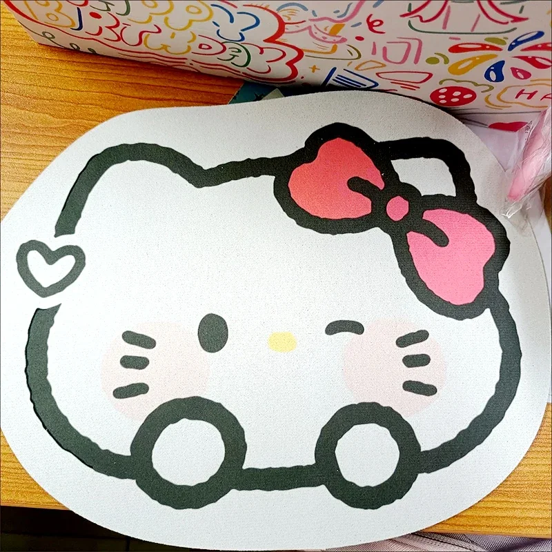 Cartoon Hello Kitty Creative Mouse Pad Anime Sanrio Girls Non-Slip Computer Student Office School Study Work Mousepad Coaster