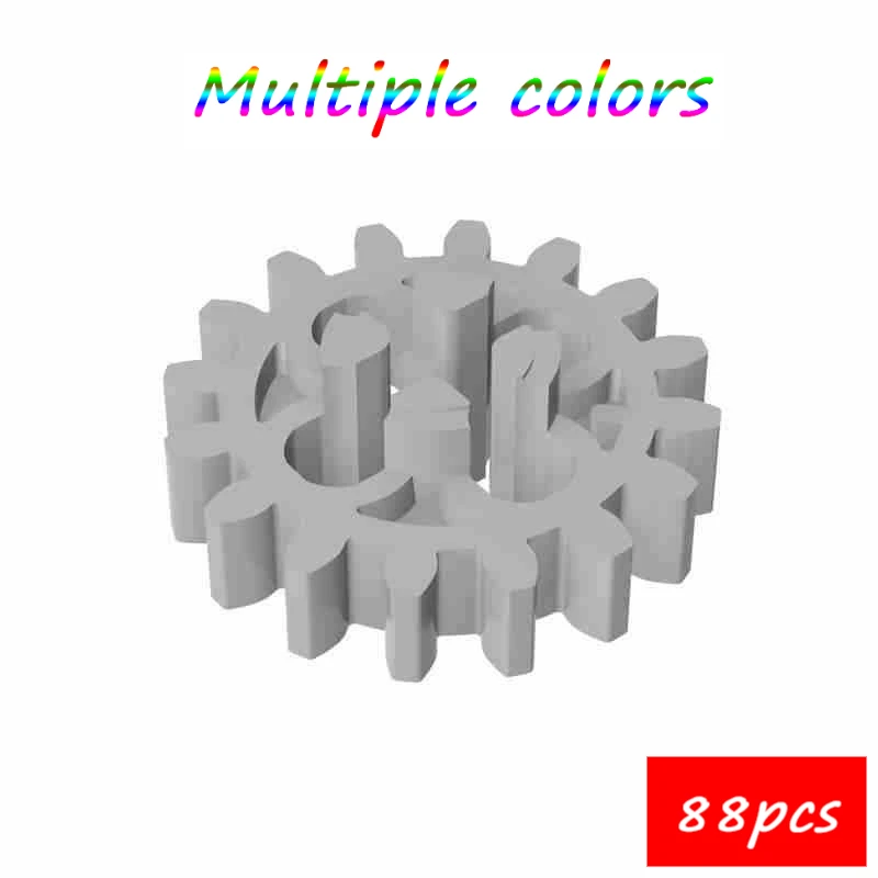 MOC 88PCS 4019 Gear 16 Tooth Building Blocks Kit Axle Hole With Closed Side Particle Educational Toys Children Birthday Gifts