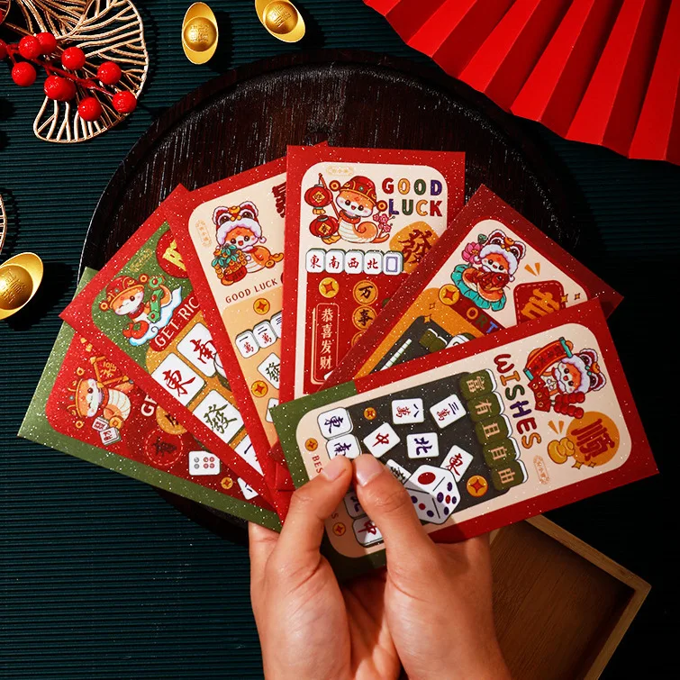 

60Pcs Year Of The Snake Red Envelope Gift Money Envelopes 2025 Chinese Spring Festival Hongbao Pockets