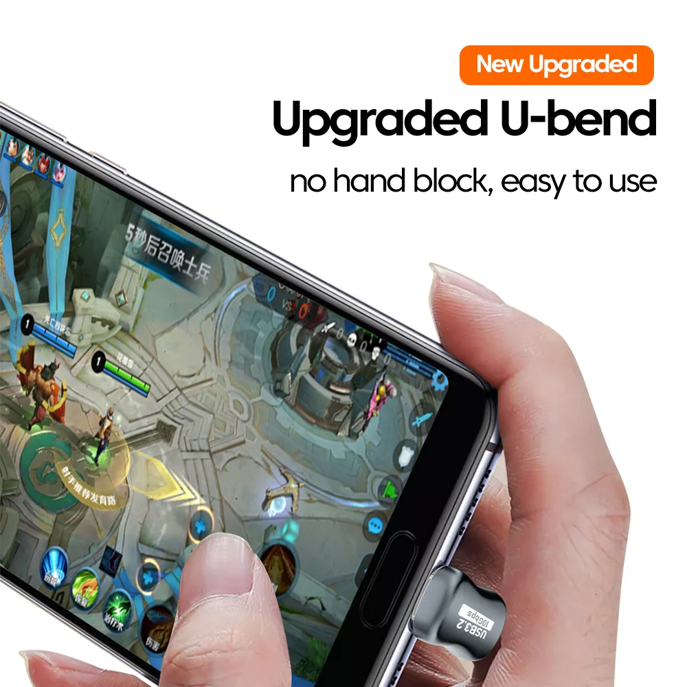 Elough PD100W Fast Charging Type-C Full Function Cable OTG U-Shaped Data Cable 10Gb Transmission 4K Screen Projection