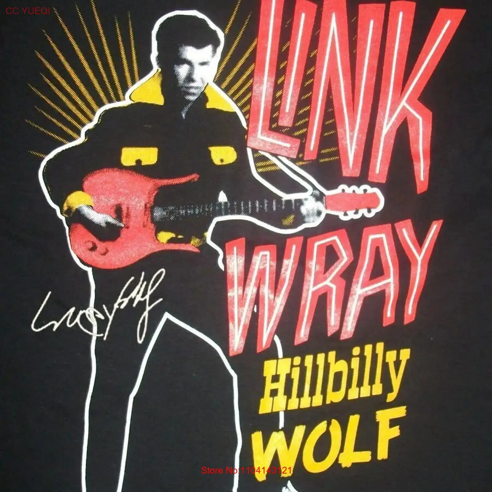 Футболка Link Wray Hillbilly Wolf, черная, мужская, размер S-5XL, JU287, винтажная, с эффектом потертости, универсальная, уличная одежда, слегка дышащая.