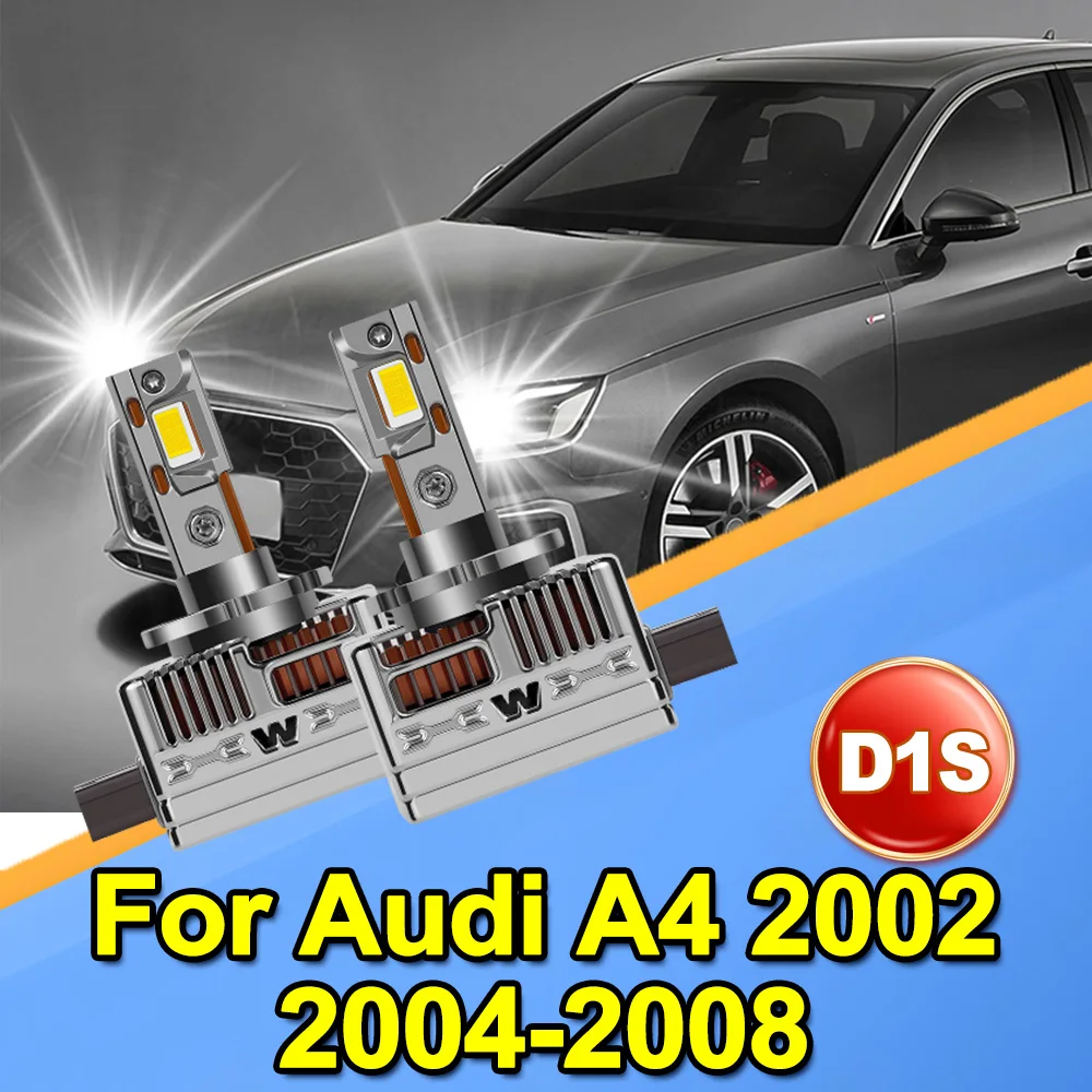 

For Audi A4 2002 2004-2008 2x D1S LED Headlight High Low Beam Bulbs 20000LM Car Lamp Auto Light Replacement Bulbs