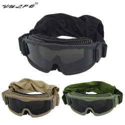 Occhiali tattici VULPO occhiali da tiro da caccia occhiali da tiro antivento antiappannamento occhiali da Paintball da trekking occhiali da alpinismo