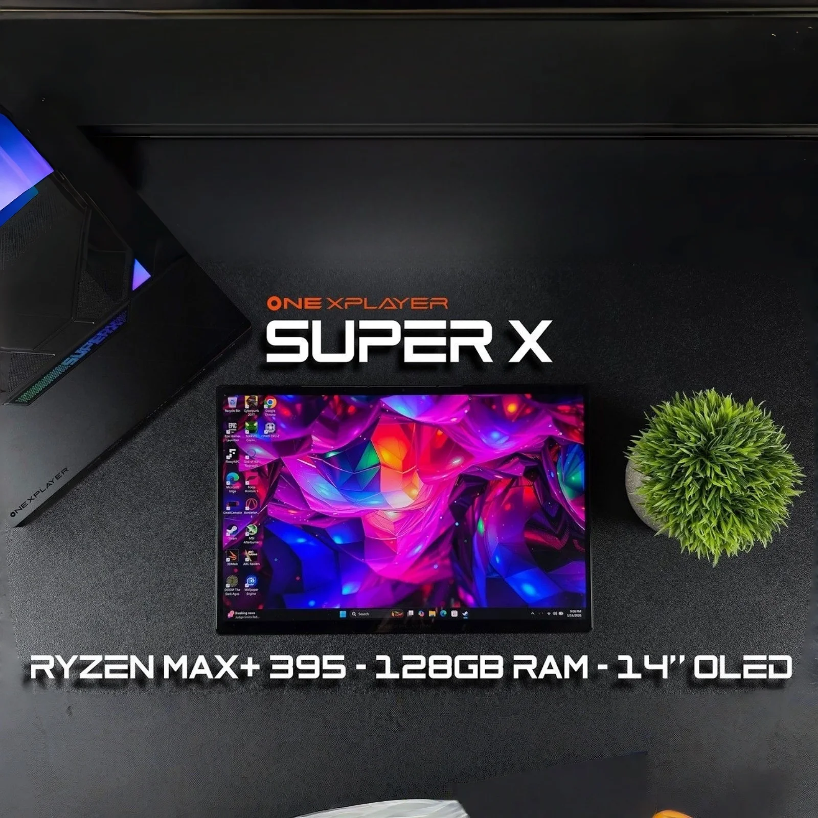 OneXPlayer Super X 14 AMD Ryzen AI 9 MAX+ 2.8K Handheld Gaming Console