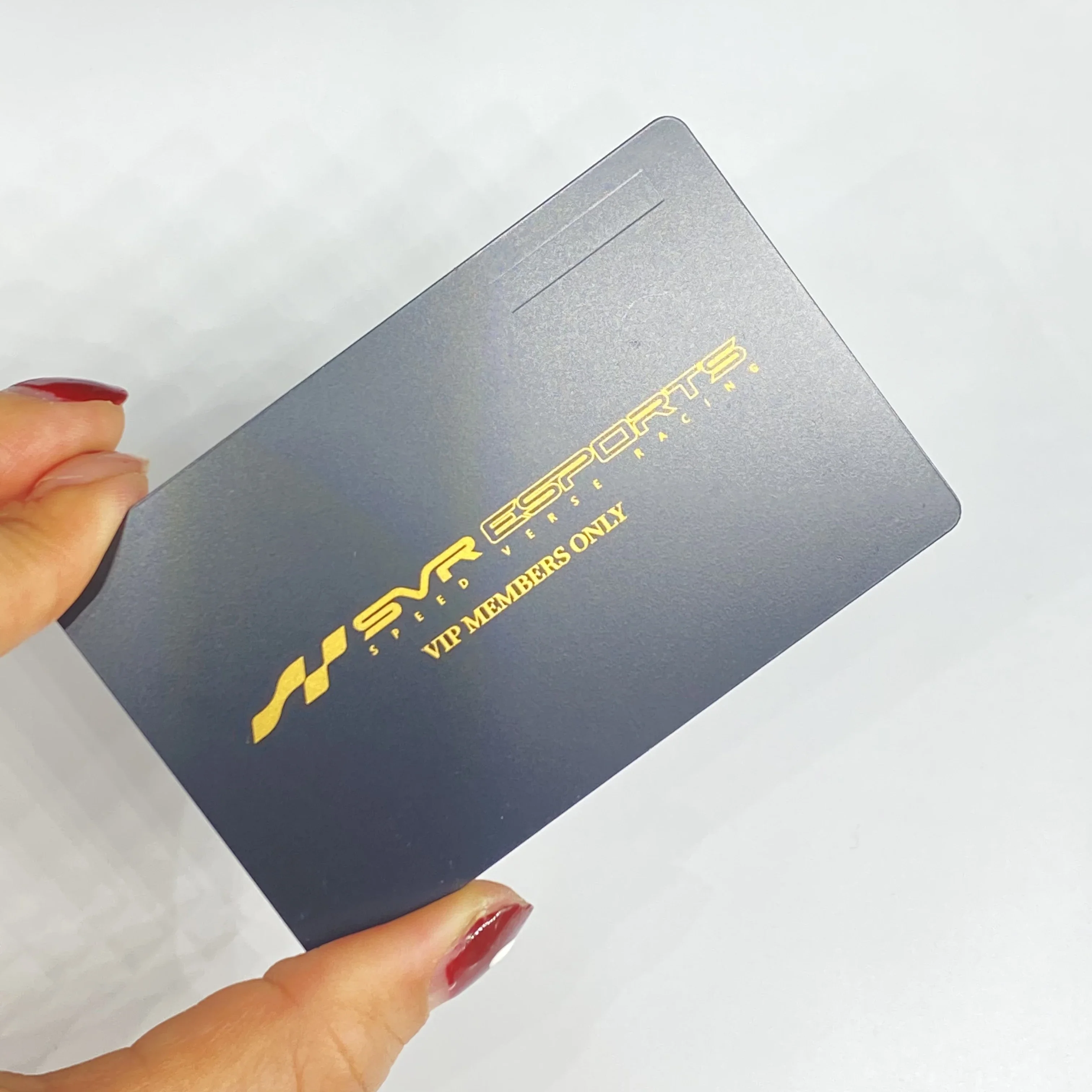 

Free Design Customized Printing Personalized Black and Gold Metal Business Card