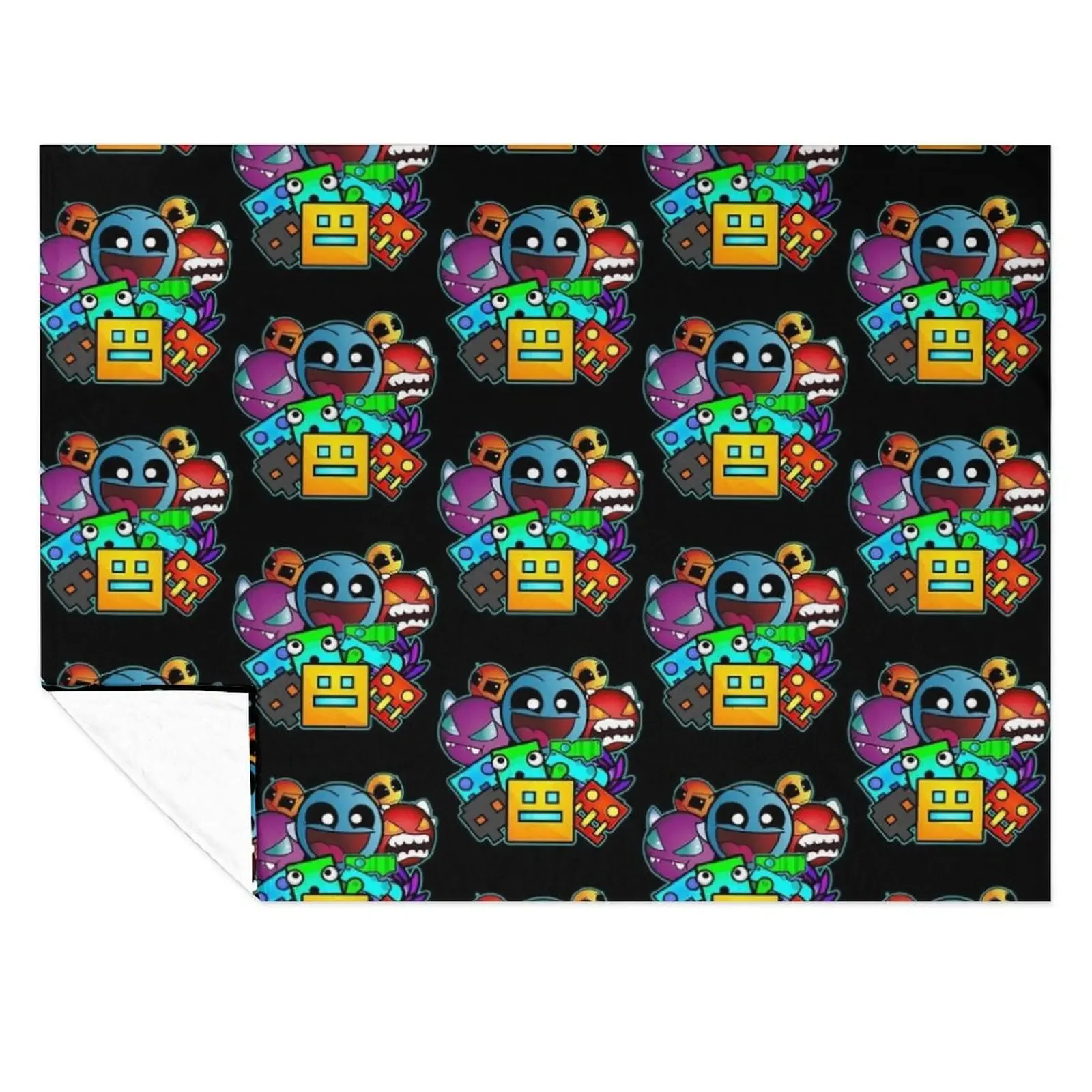 

geometry dash old school gaming Throw Blanket Luxury Throw Plaid Extra Large Throw Heavy Blankets