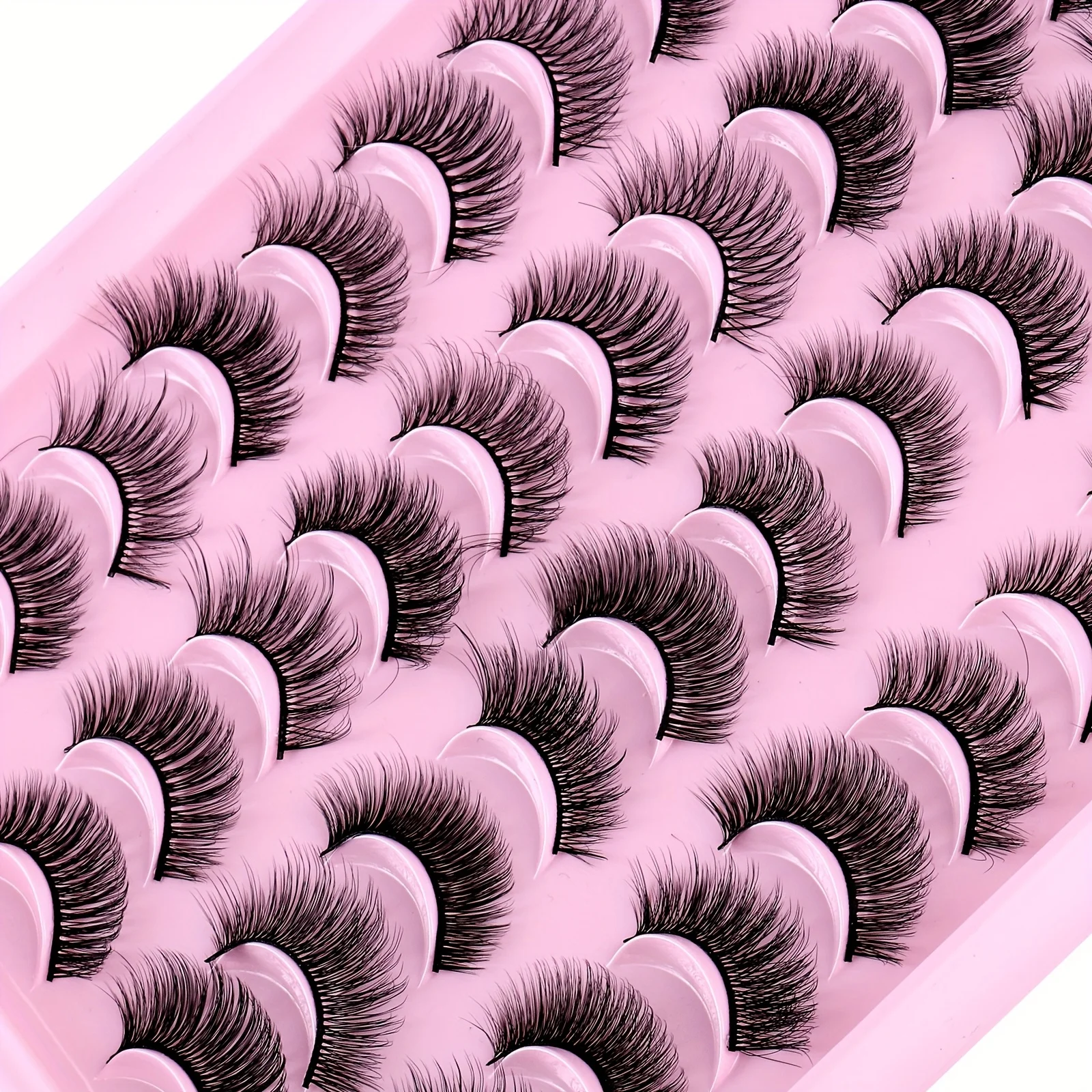 20 زوجًا من الرموش الصناعية المختلطة، يحاكي مظهر طبيعي سميك، مثالي للارتداء اليومي والمناسبات الخاصة، يعزز مكياج عينيك #2