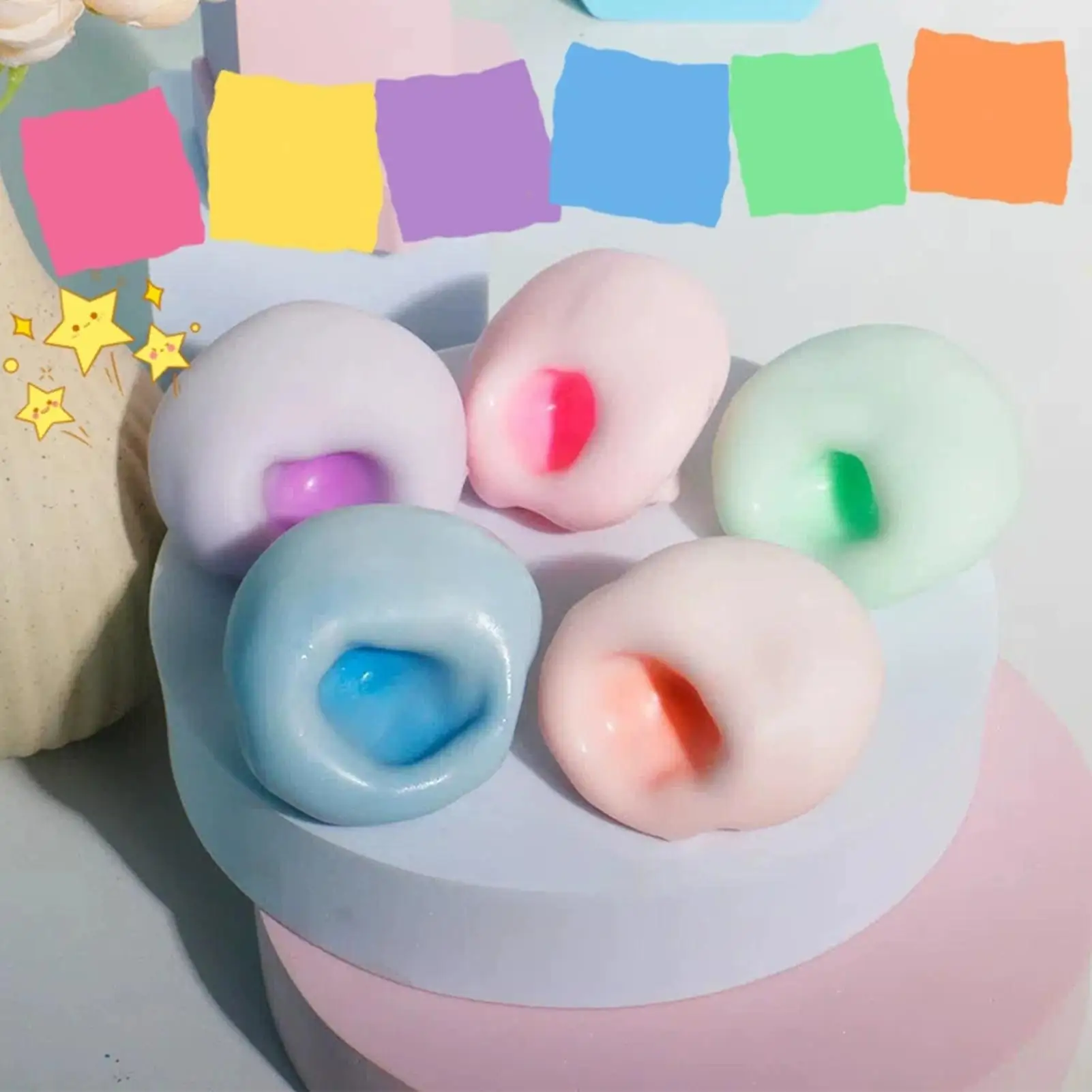 Squeeze Toys Cute Soft Ball Fidget Toys for Teens Kids Women Men Adults Birthday Classroom Prizes Goodie Bag Fillers Boys Girls