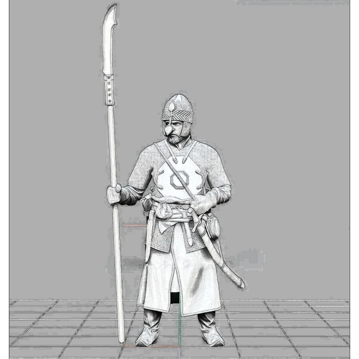 

75mm resin unpainted model kit, military theme, Moscow Viterbi warrior unassembled and unpainted GK