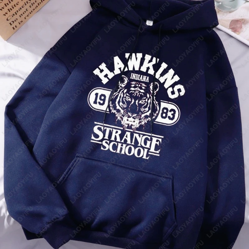 

Hawkins Strange School 1983 Graphic Hoodies Trendy Men Women Winter Warm Sweatshirt Popular Movie Season 5 Street Unisex Clothes